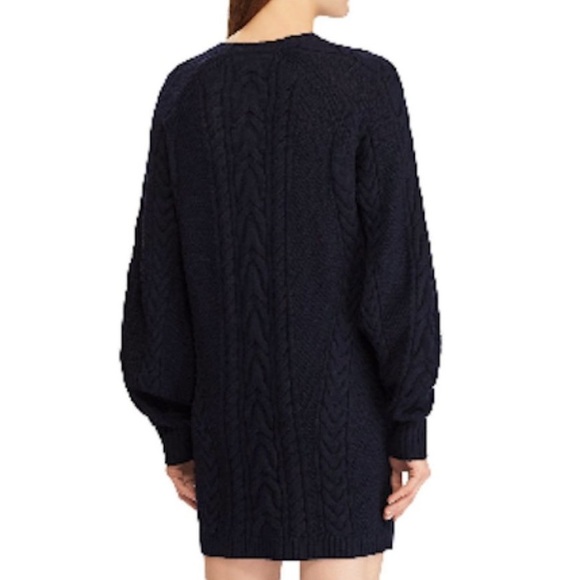 Polo Ralph Lauren Knee Length Cable Knit Sweater Dress XL - Picture 2 of 11